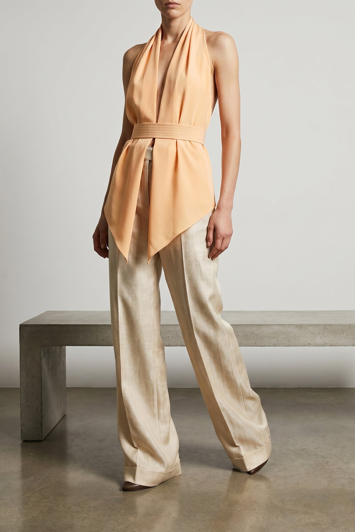 BRUNELLO CUCINELLI 40 linen pants woven