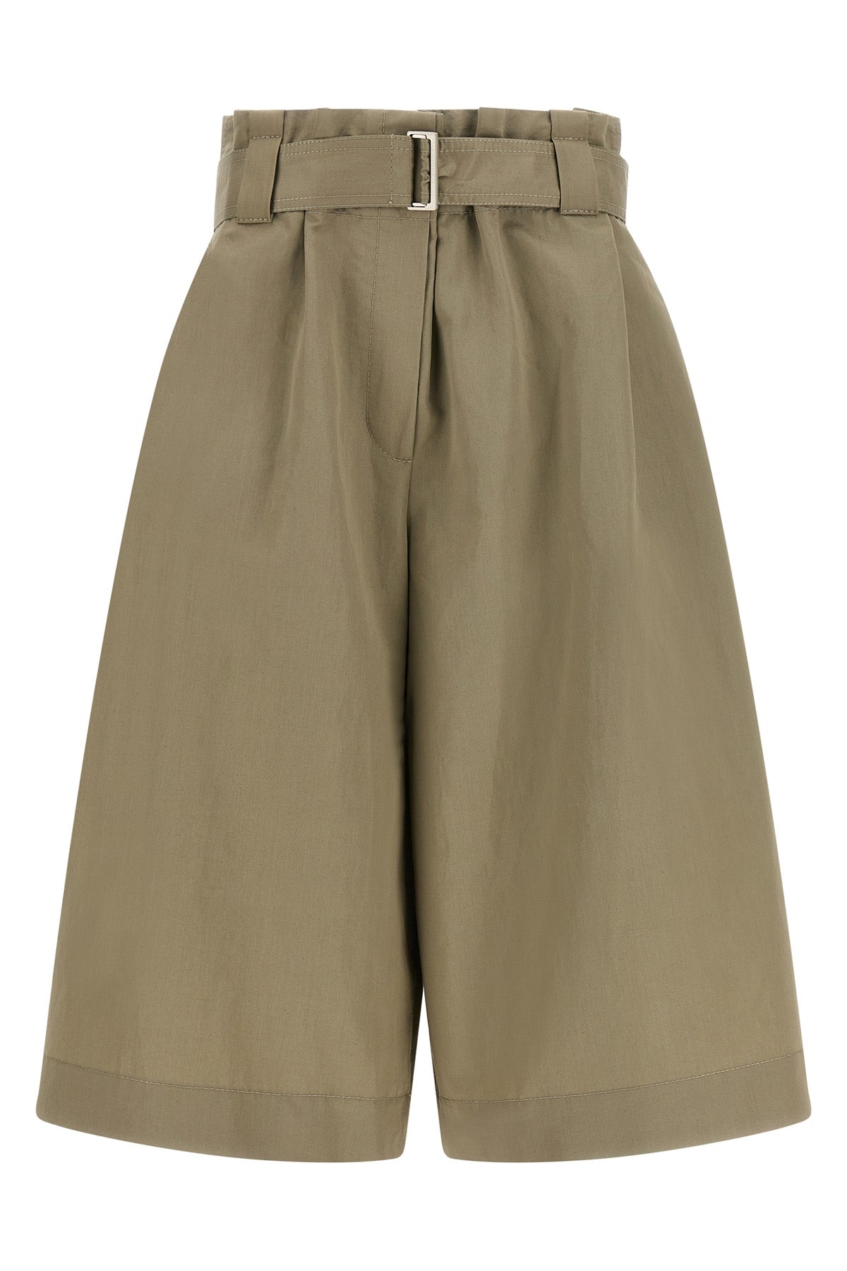 BRUNELLO CUCINELLI 36 pull-on cotton and ramie blend bermuda shorts