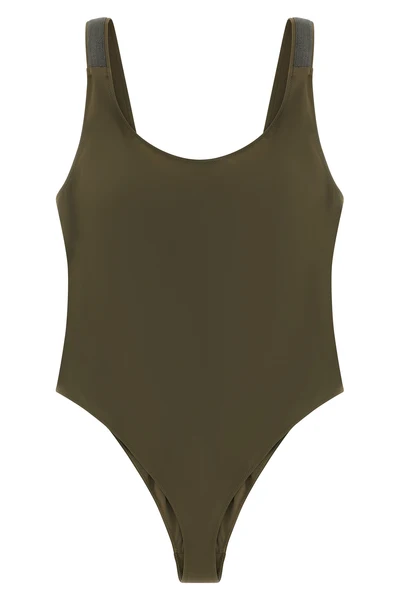 one-piece swimsuit in techno jersey