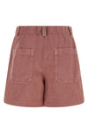 baggy shorts in garment-dyed cotton and linen cover