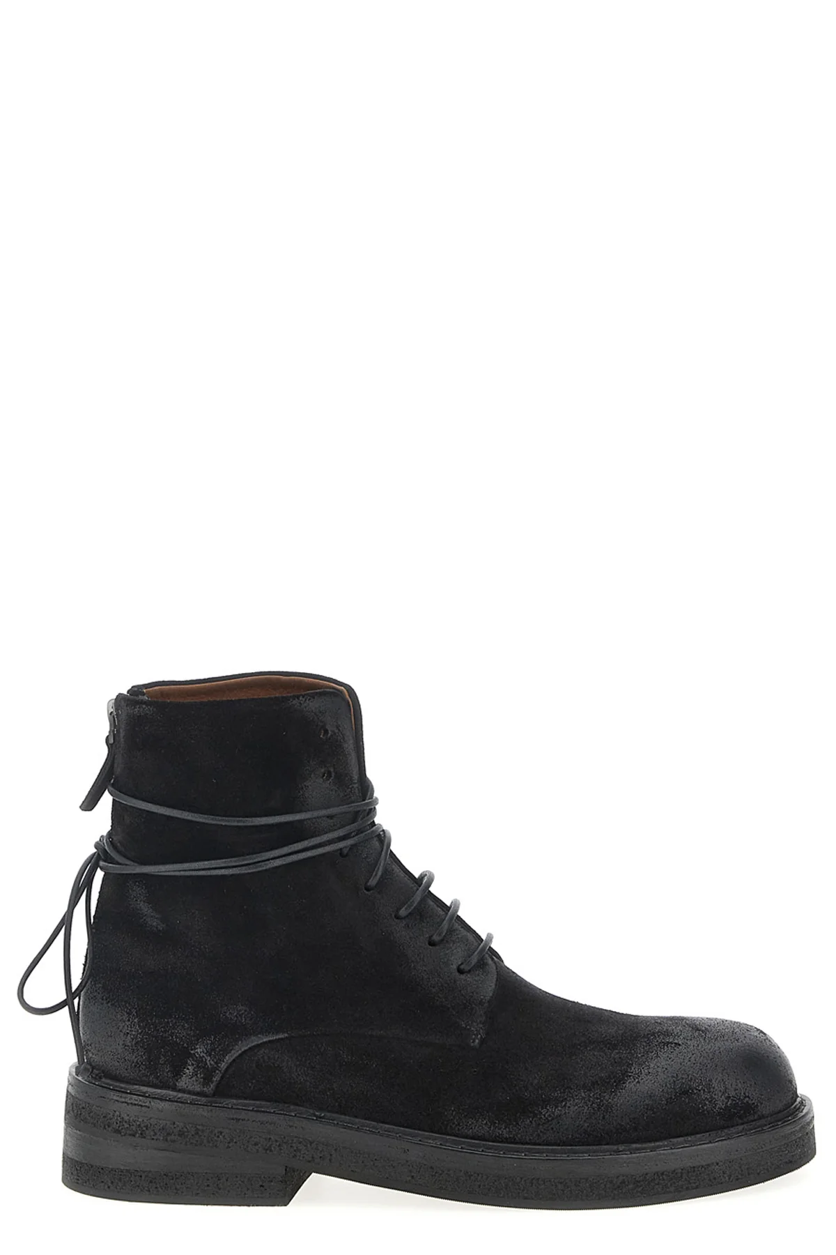MARSÈLL 40 parrucca suede used-effect reverse leather boots