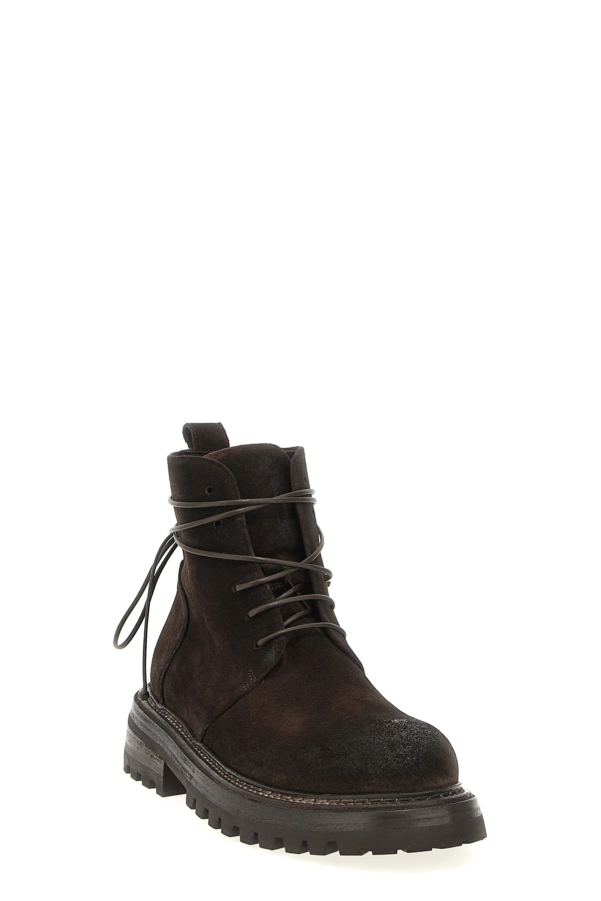 carrucola suede used-effect reverse leather boots