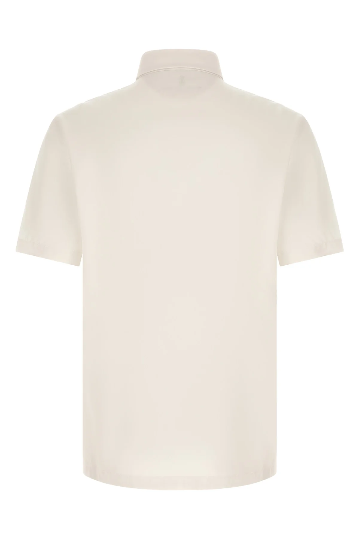 polo shirt in light virgin wool canvas