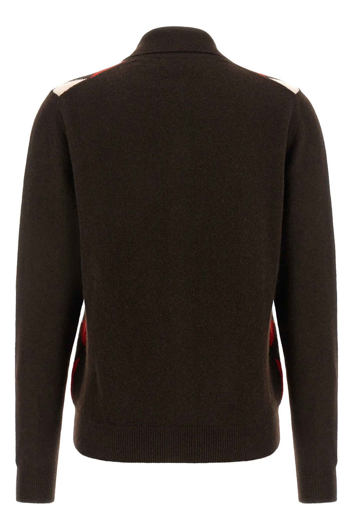 the miu miu cardigan redefines the codes of classic knitwear through a structure