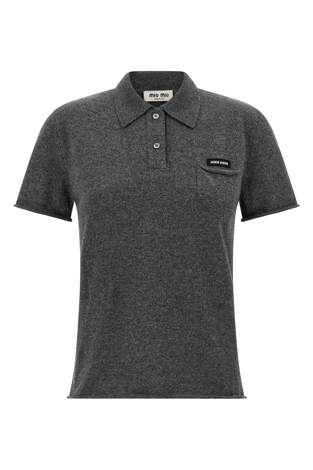 MIU MIU 38 mélange cashmere polo shirt