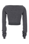 wool knit crop top