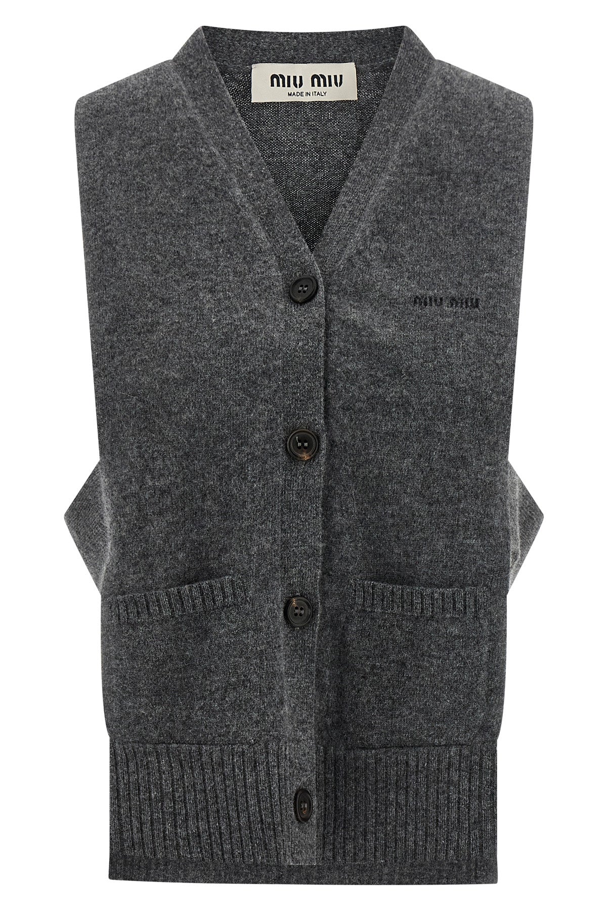 MIU MIU 40 shaved cashmere vest