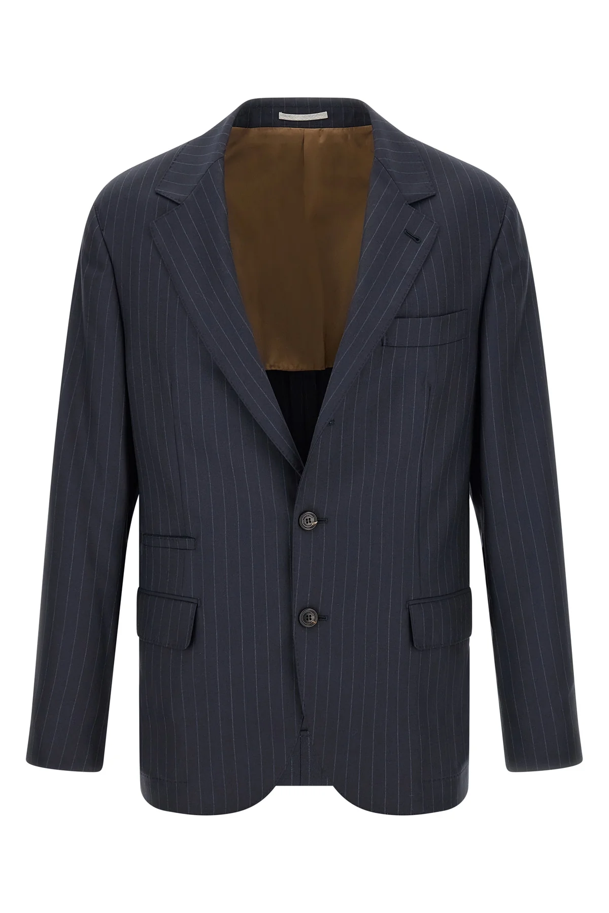 blazer in pinstriped virgin wool batavia