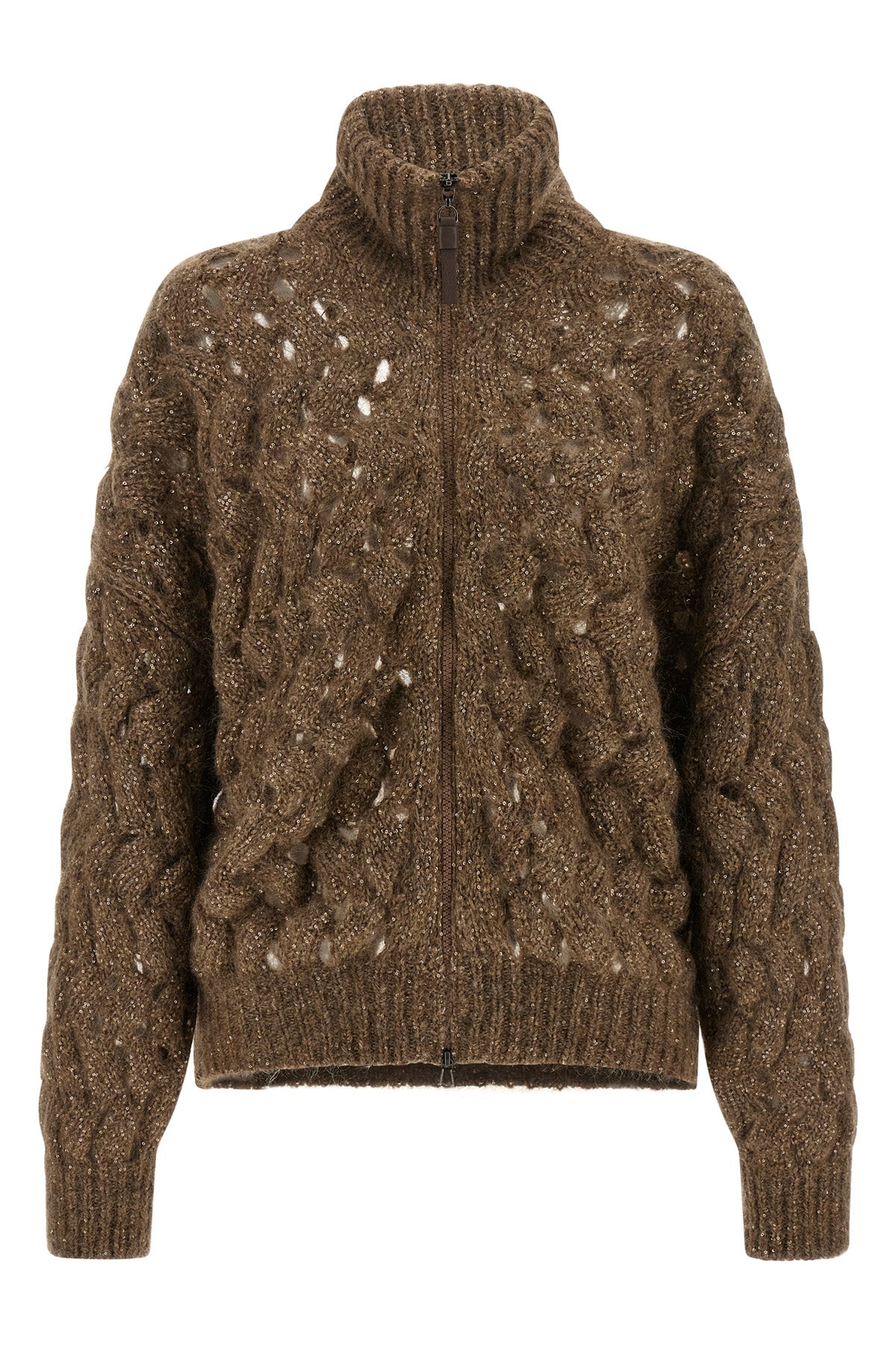 dazzling waves mohair blend cardigan