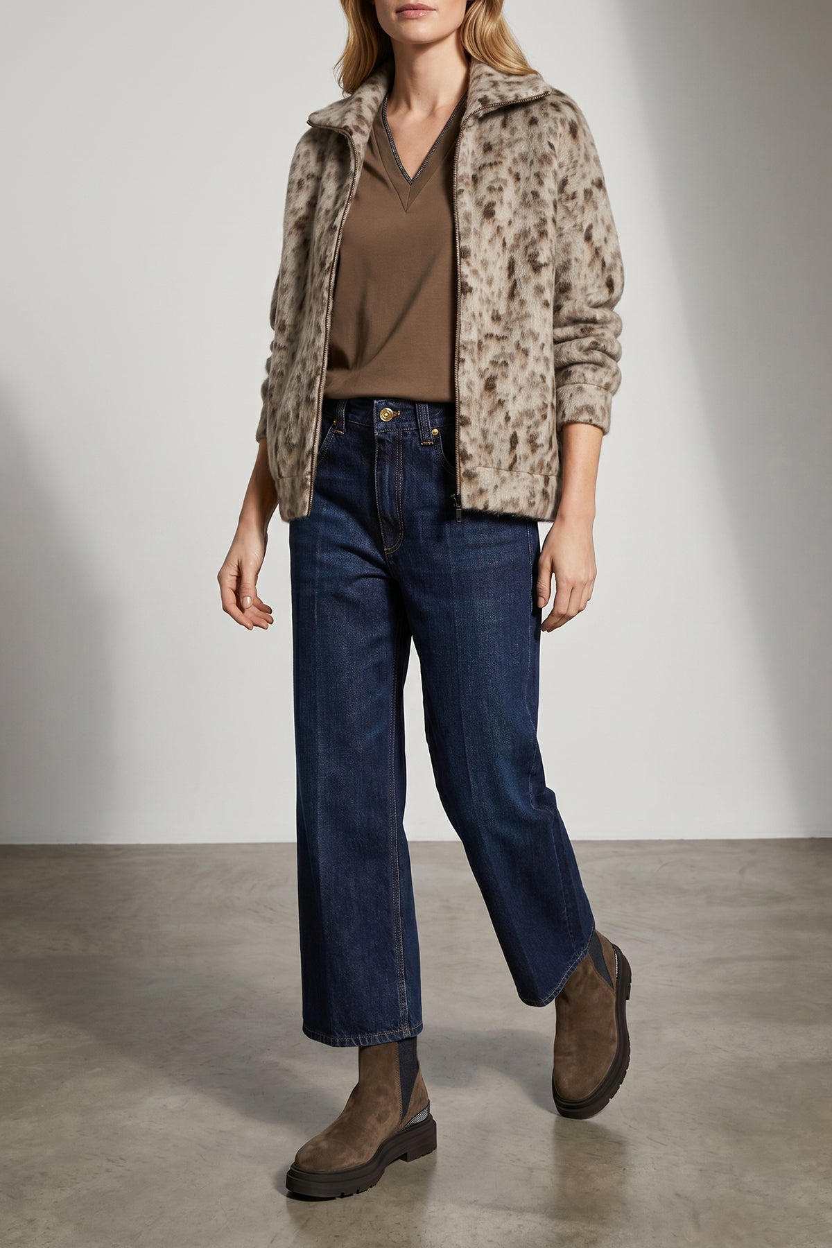 BRUNELLO CUCINELLI 36 stone-washed rigid cotton denim jeans