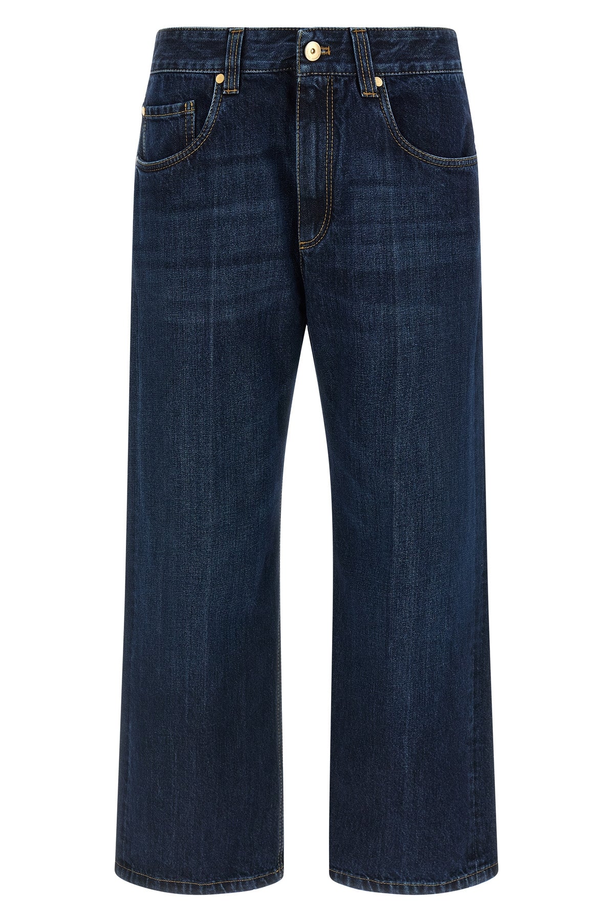 BRUNELLO CUCINELLI 36 stone-washed rigid cotton denim jeans