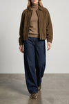 the wide barrel stone-washed cotton denim jeans
