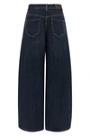 the wide barrel stone-washed cotton denim jeans