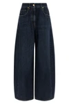 the wide barrel stone-washed cotton denim jeans