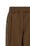 baggy pull-on stretch cotton cover trousers