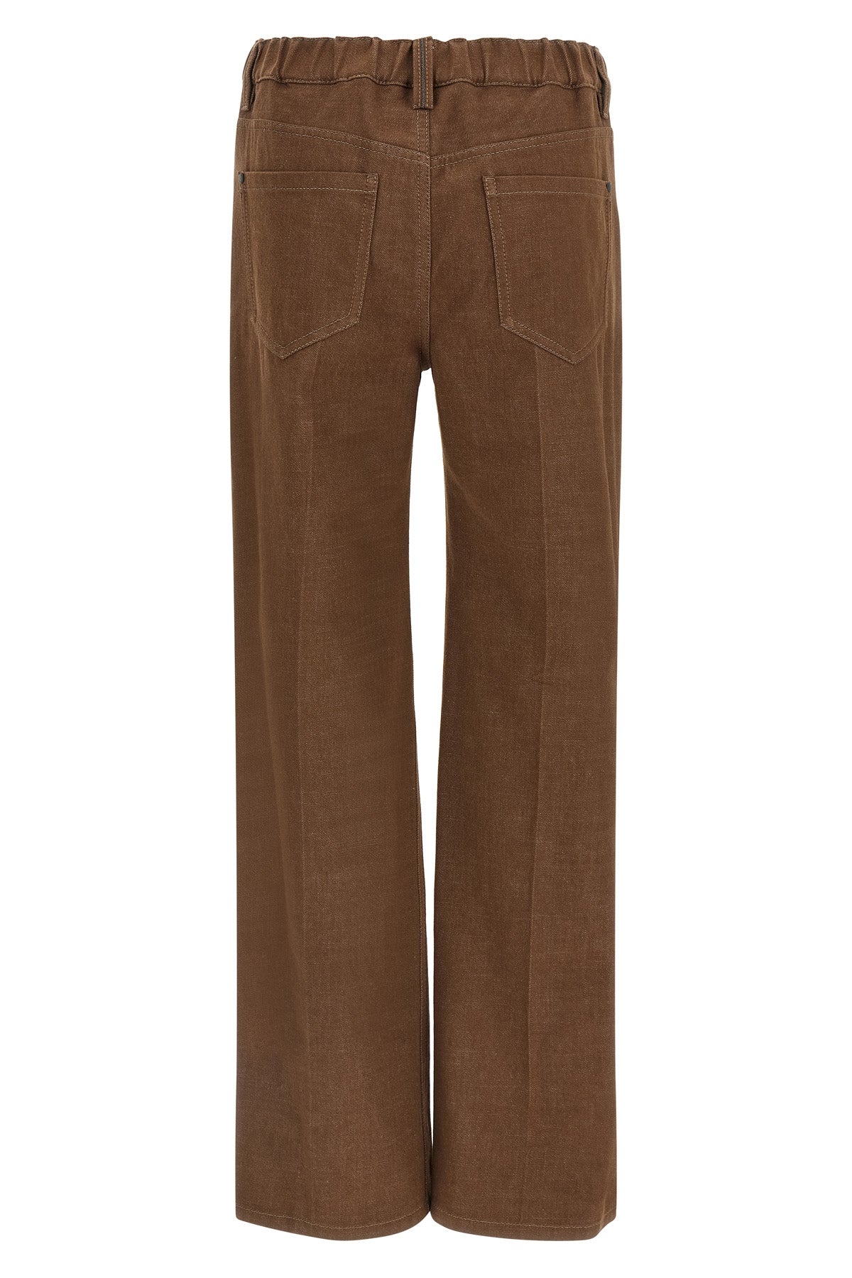 the contemporary pull-on jeans in garment-dyed cotton denim