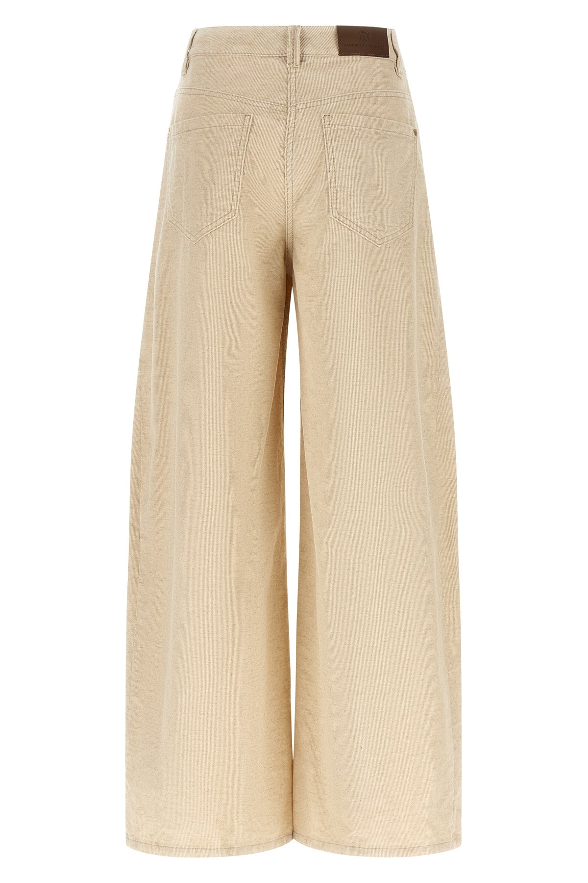 BRUNELLO CUCINELLI 34 the wide barrel cotton and linen blend corduroy pants