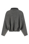 lined mélange virgin wool jacket
