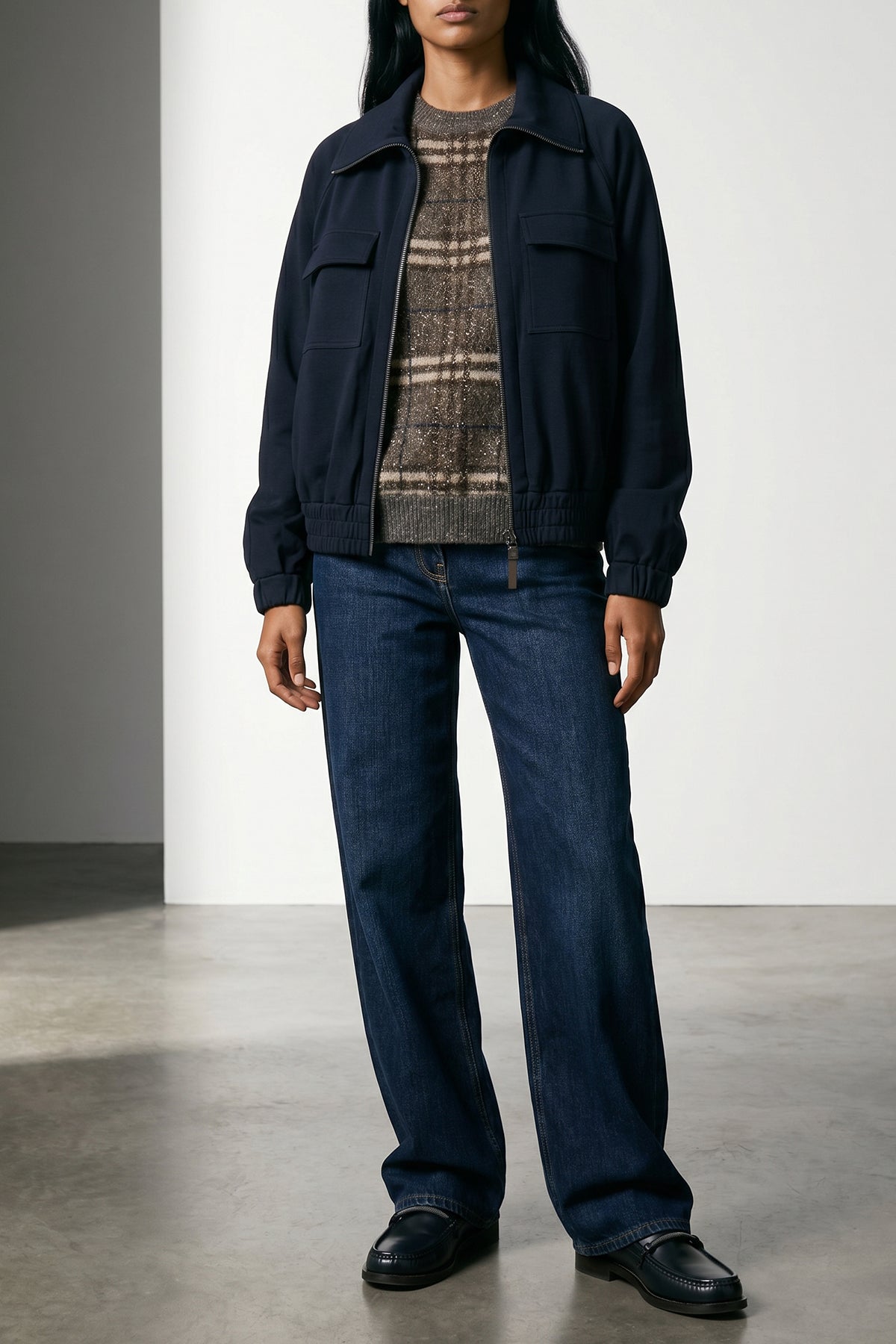 BRUNELLO CUCINELLI M cotton and silk interlock sweatshirt