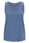 stretch silk satin top