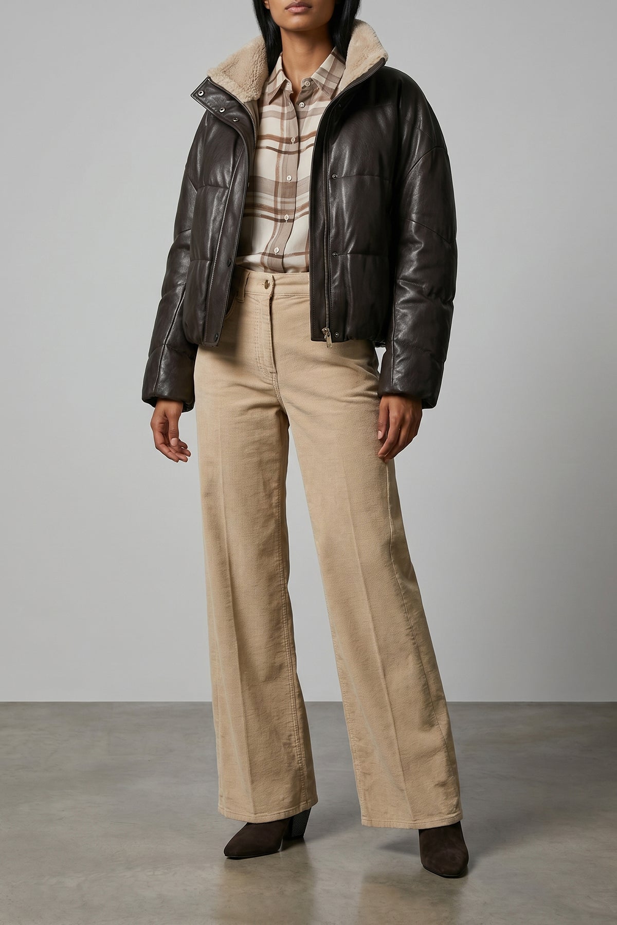 BRUNELLO CUCINELLI 36 quilted leather jacket