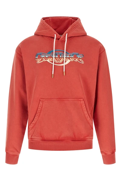 chrome gauze double-effect cotton hoodie
