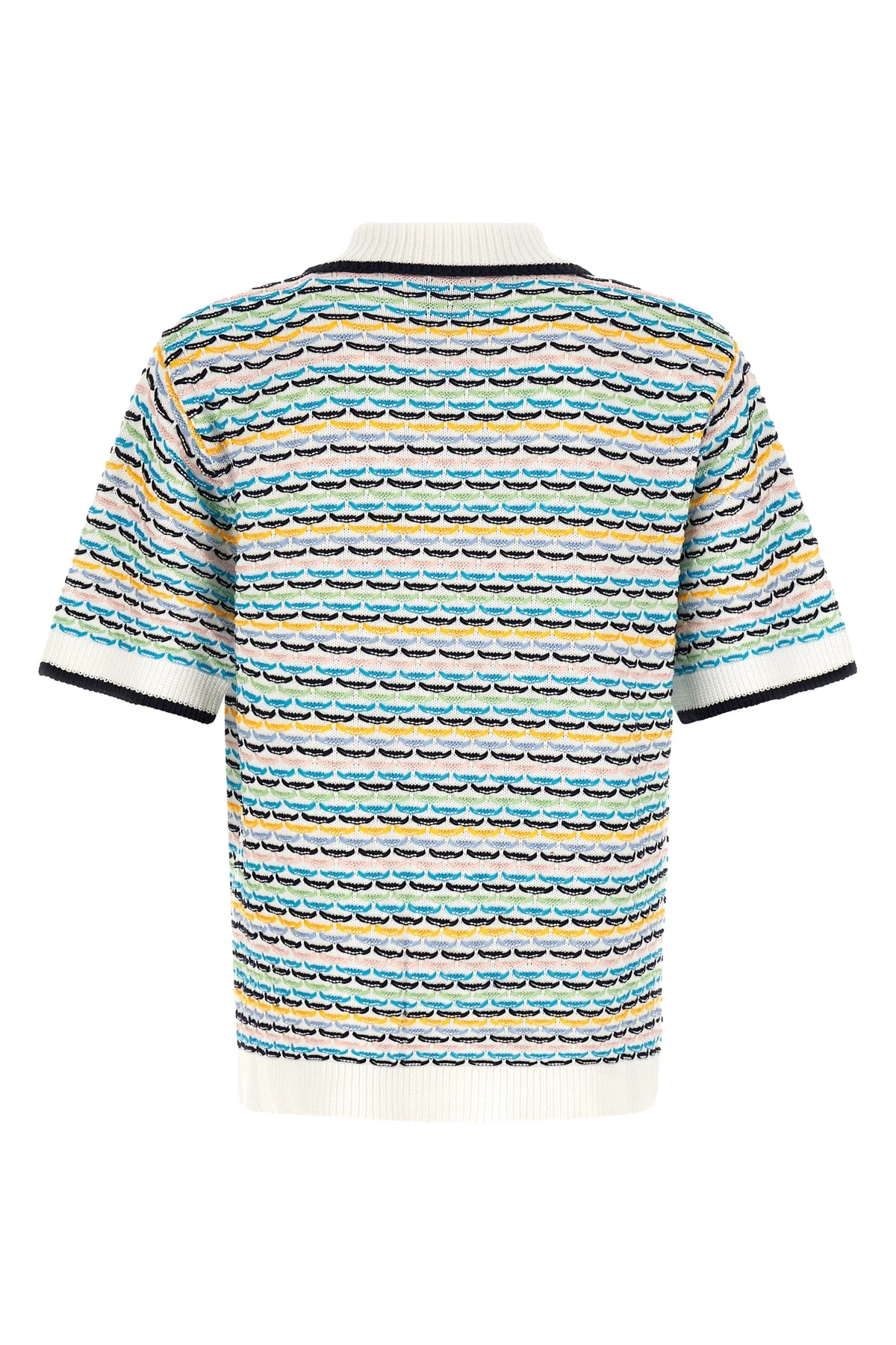 CASABLANCA M the casablanca tuck stitch short-sleeved shirt