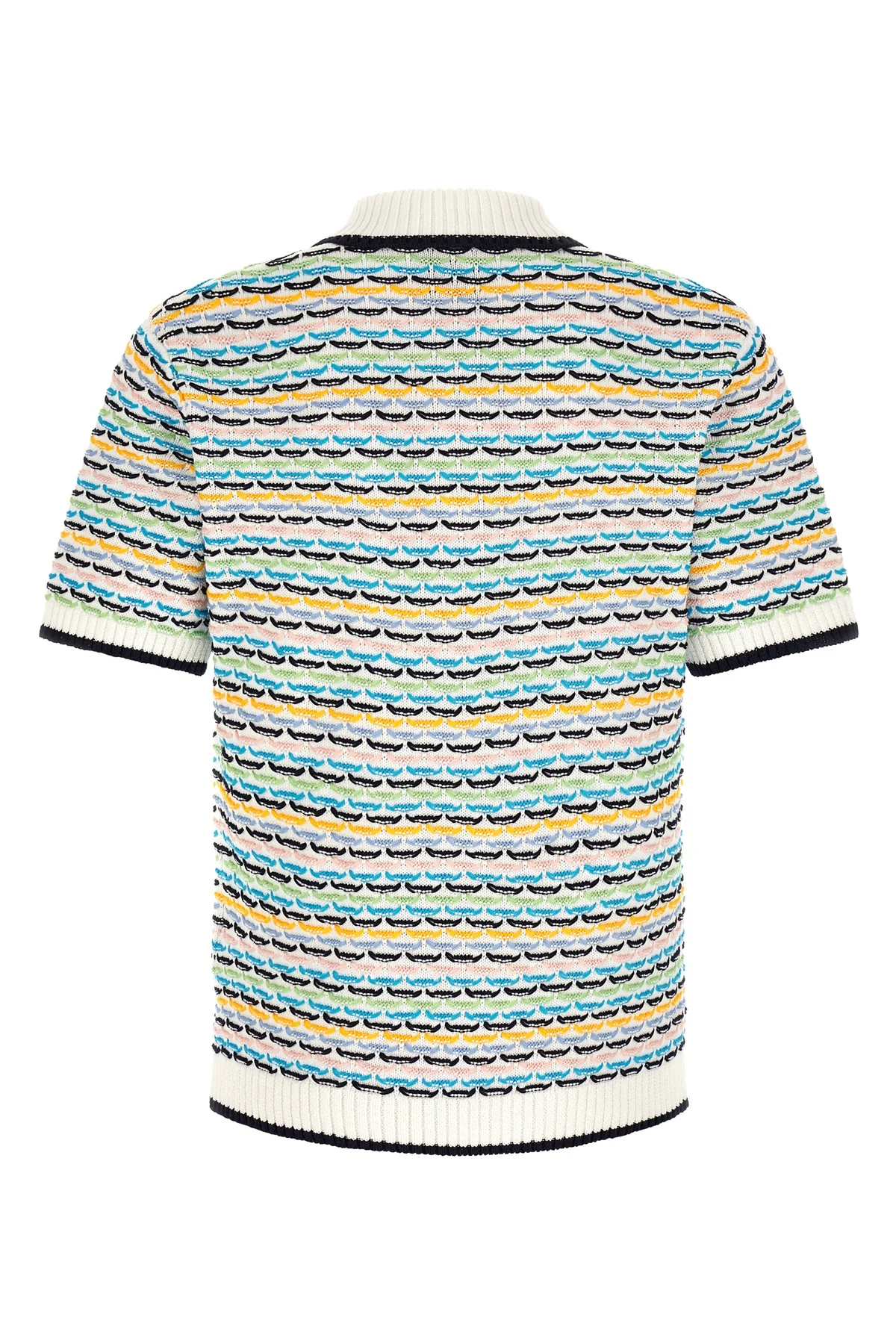 casablanca tuck stitch polo shirt