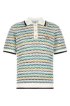 casablanca tuck stitch polo shirt