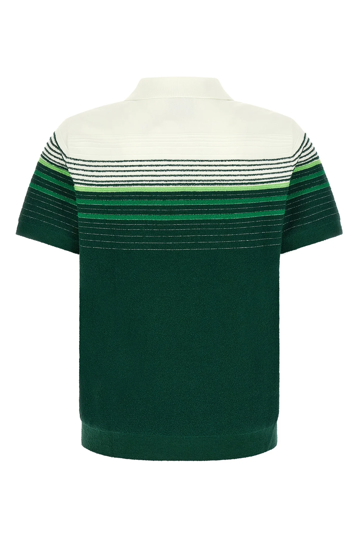 CASABLANCA L the casablanca bouclé stripes short-sleeved polo shirt in cotton blend
