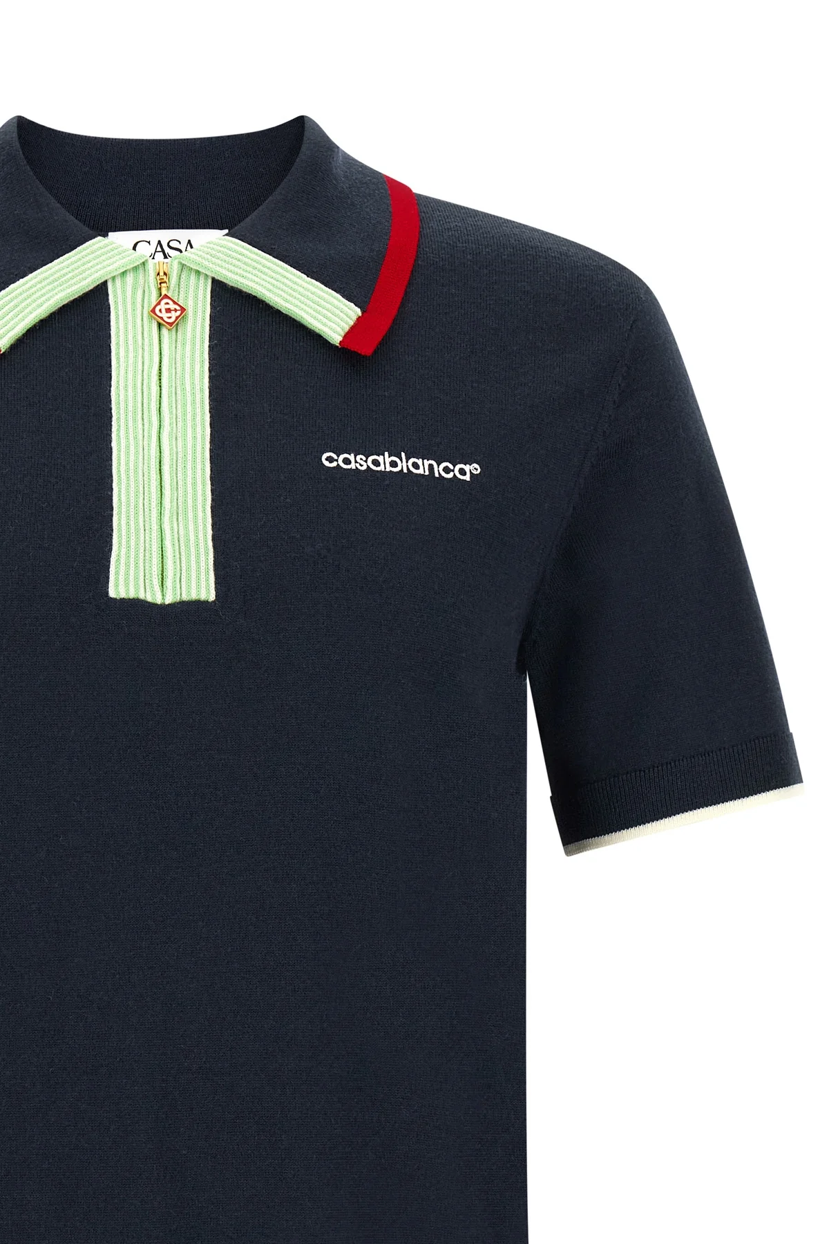 the casablanca merino track polo shirt