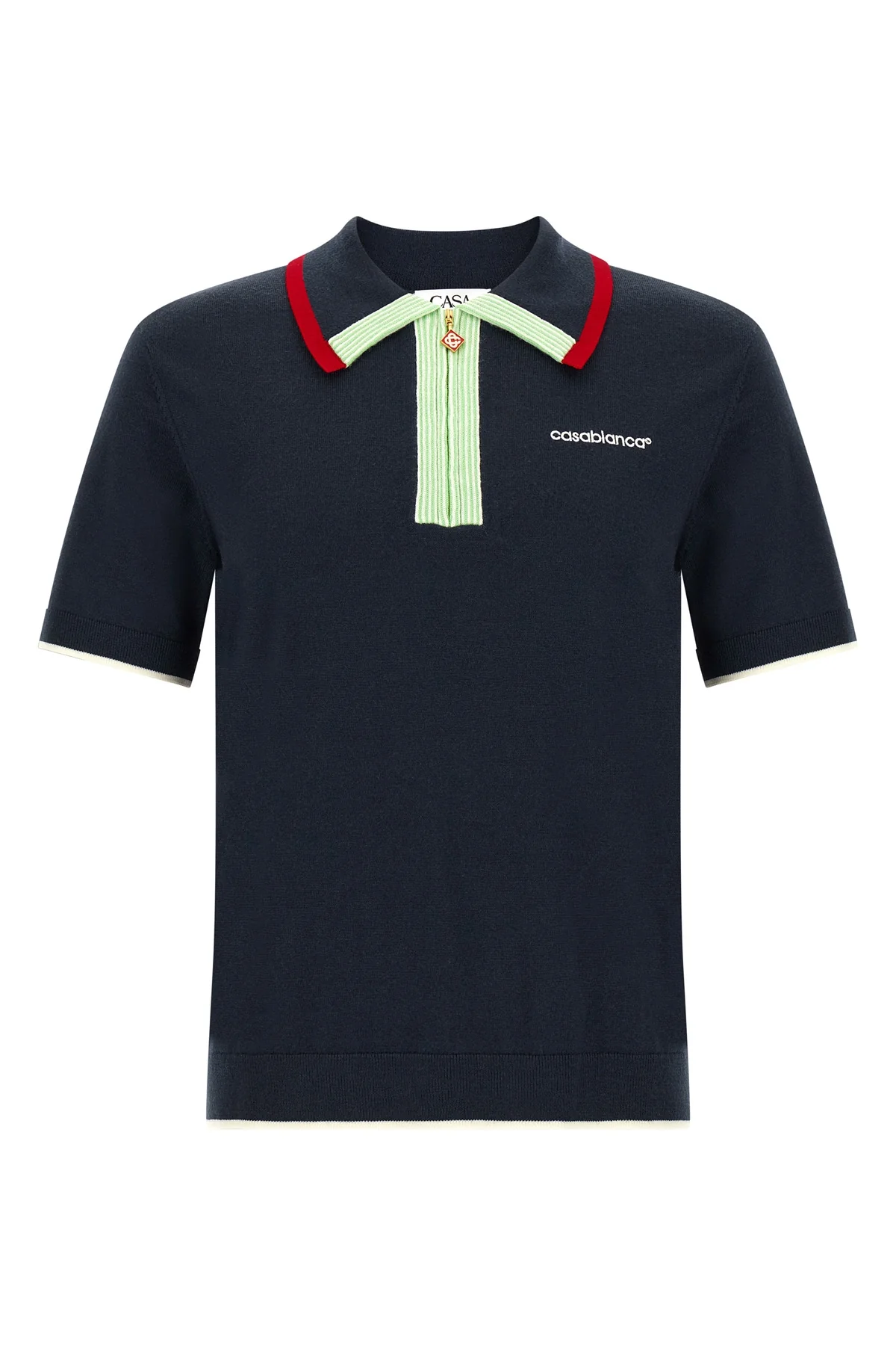 the casablanca merino track polo shirt