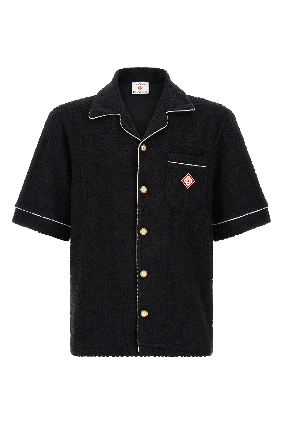 CASABLANCA L the casablanca towelling monogram short-sleeved shirt