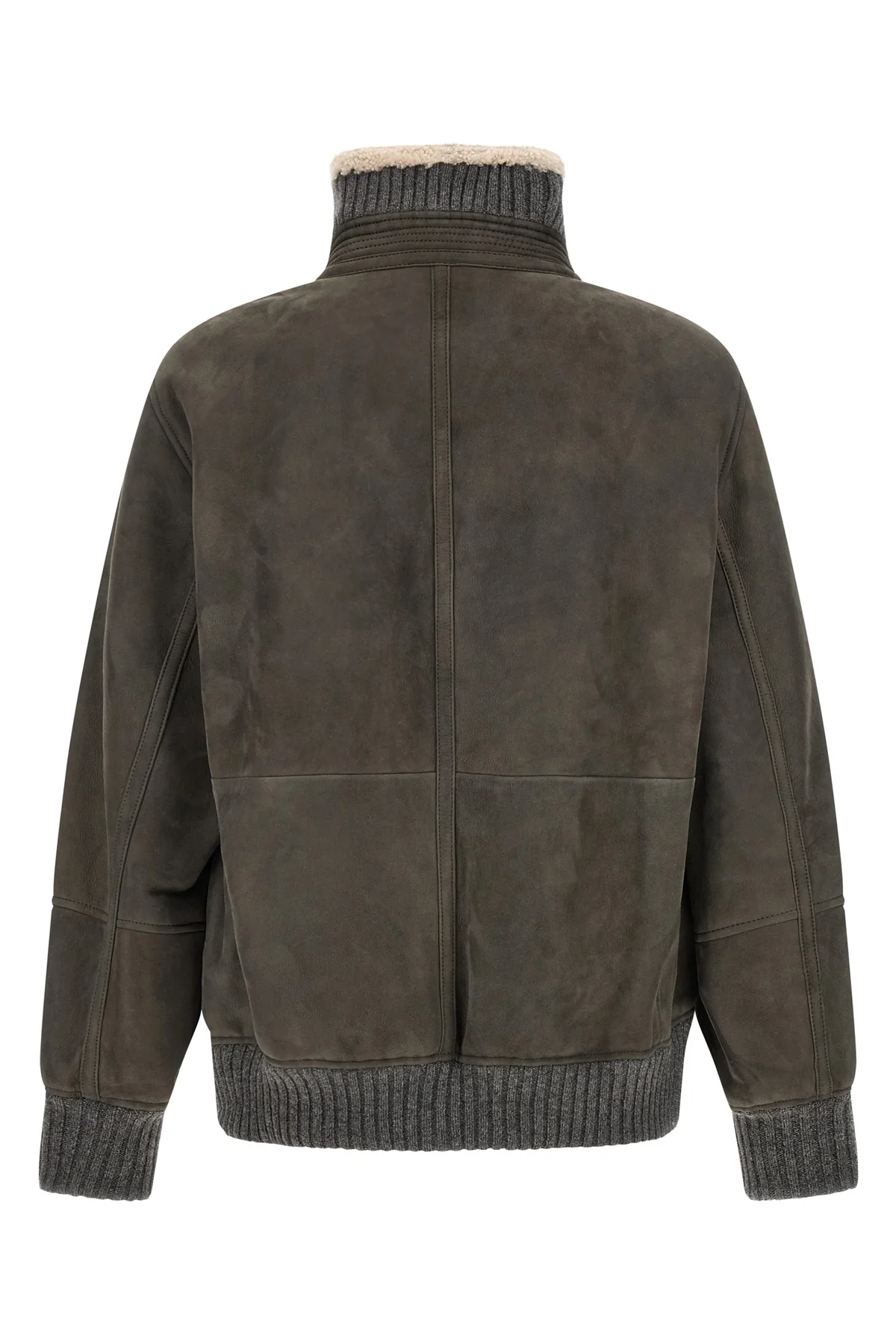 brunello cucinelli jacket in soft lambskin has a structured silhouette
