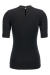 stretch cotton ribbed jersey t-shirt