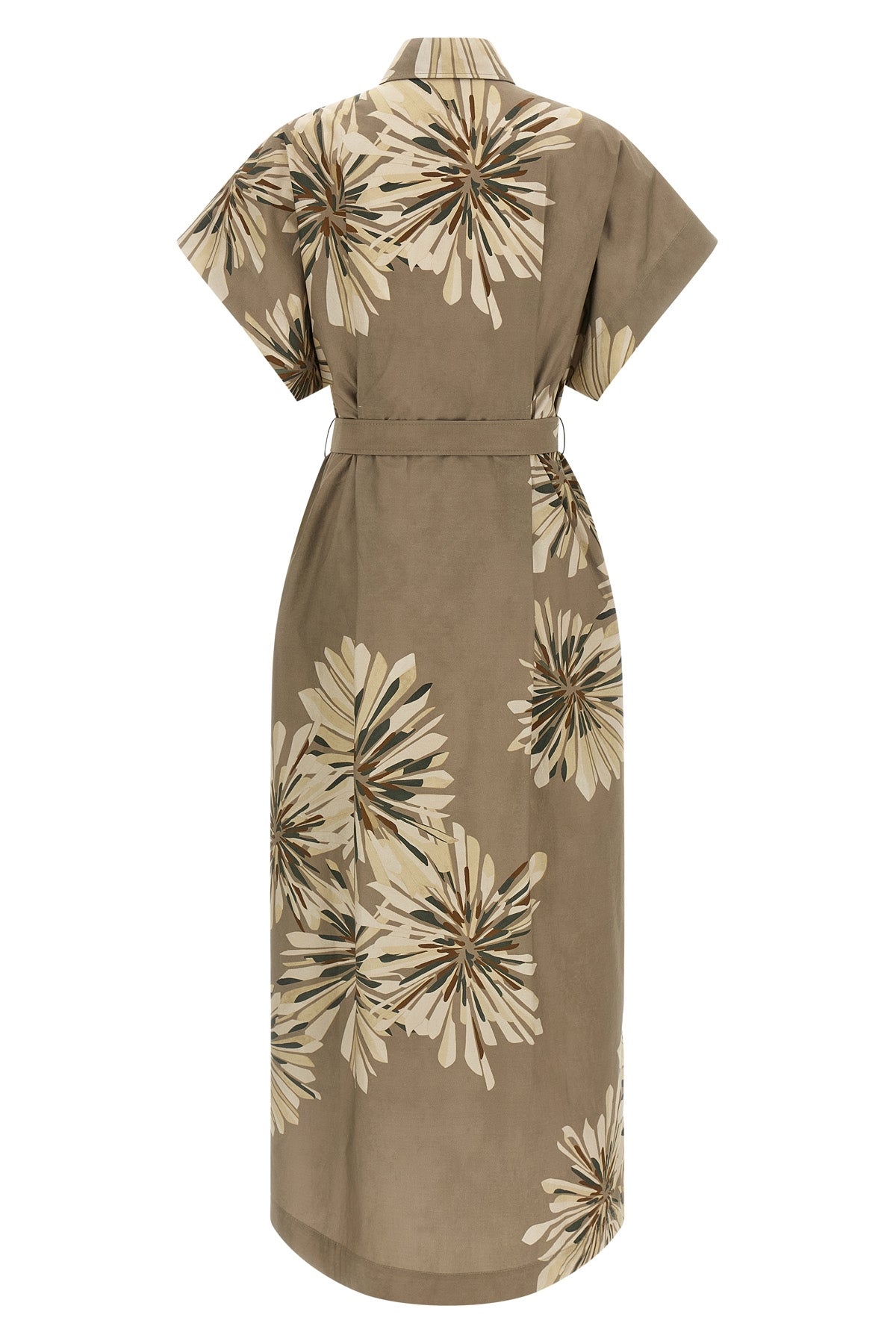 BRUNELLO CUCINELLI S long dress in floral print cotton poplin