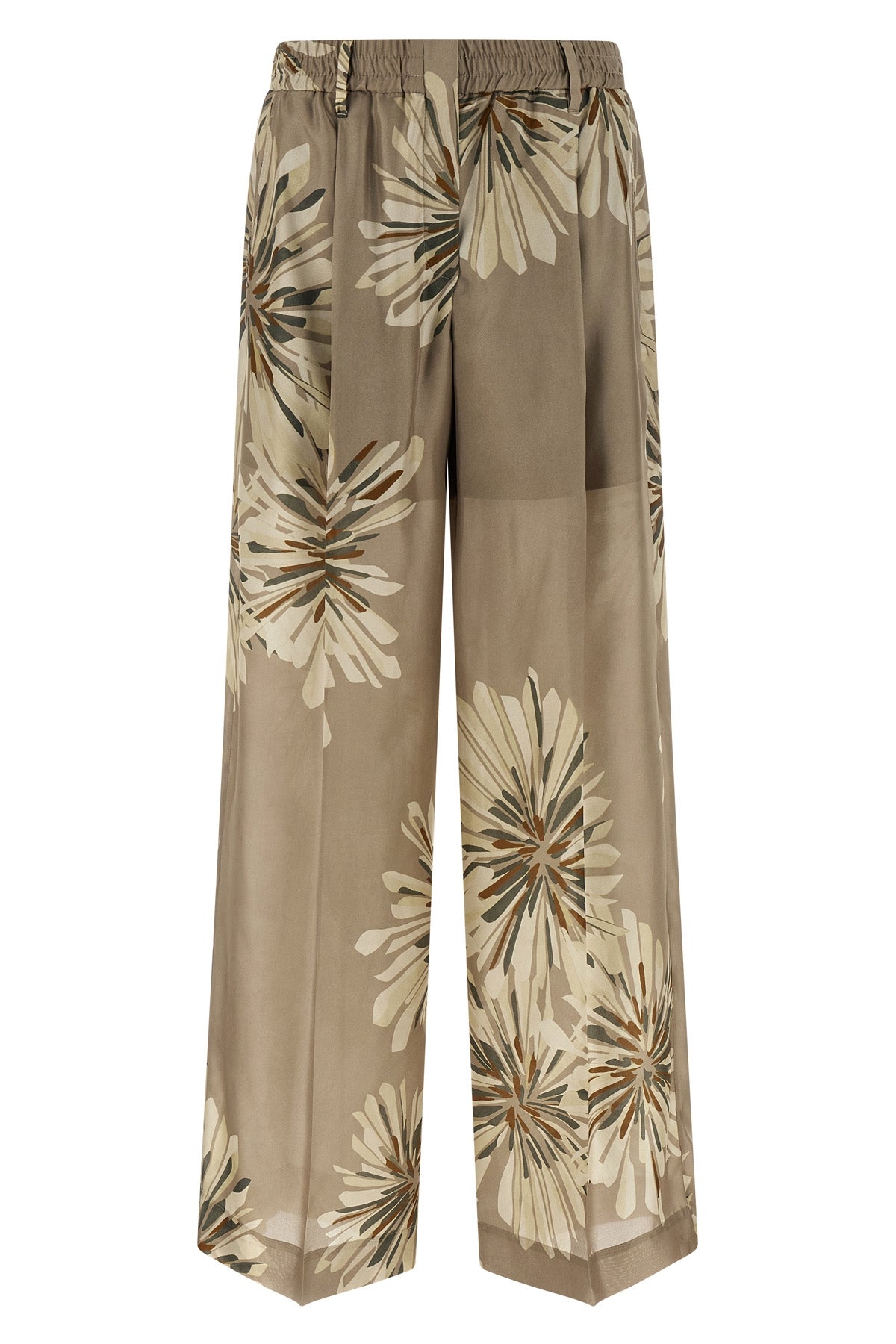 BRUNELLO CUCINELLI 42 sartorial track pants in bloom print print silk pongée