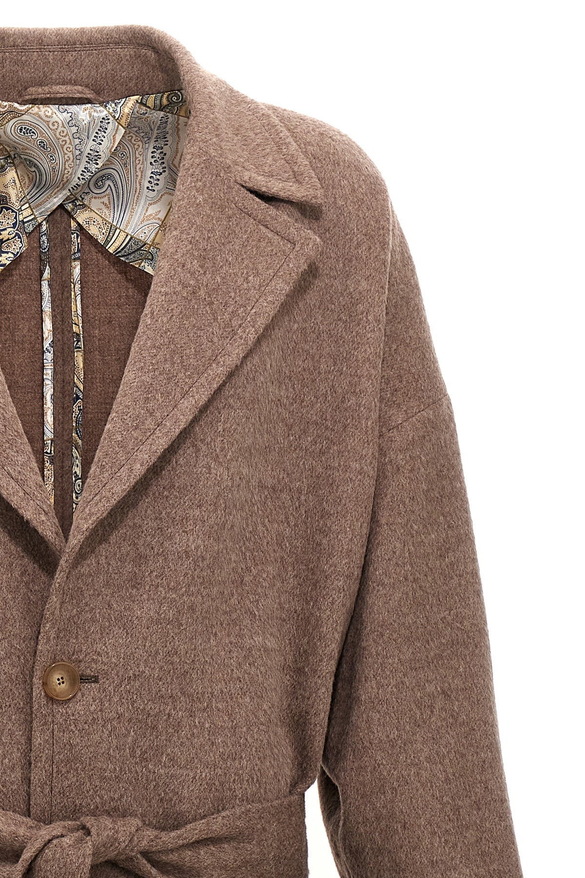 single-breasted unlined wool coat