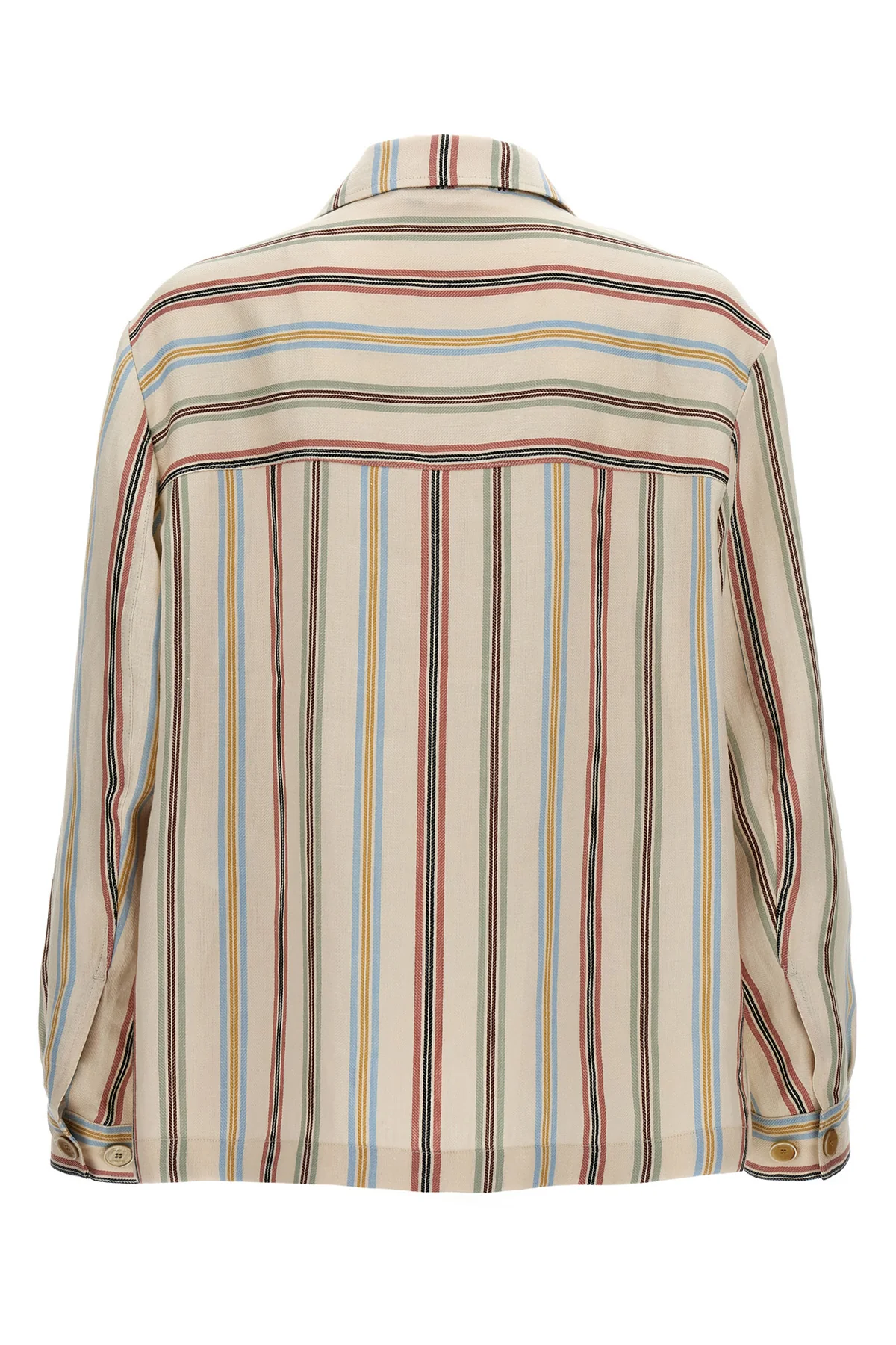 striped linen overshirt
