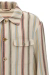 striped linen overshirt