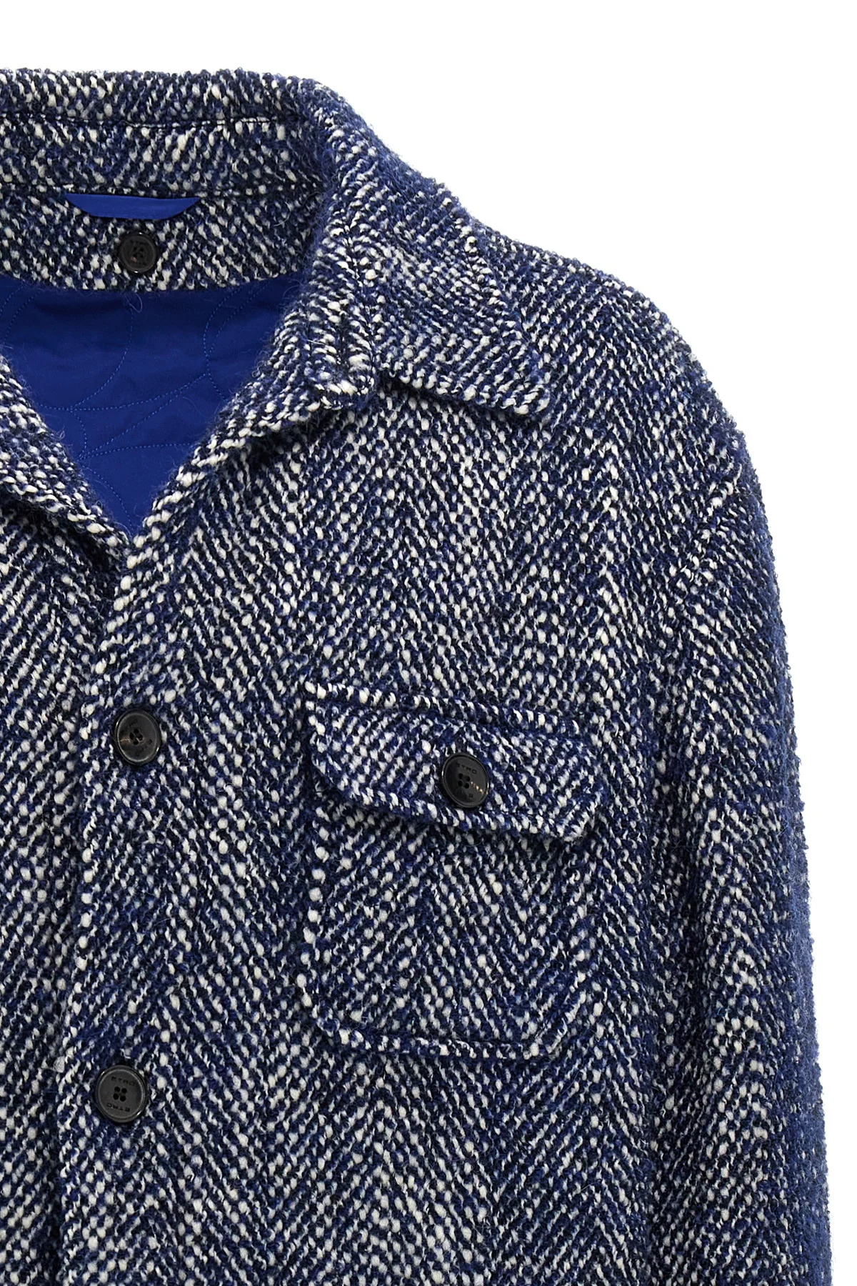 chevron wool blend jacket