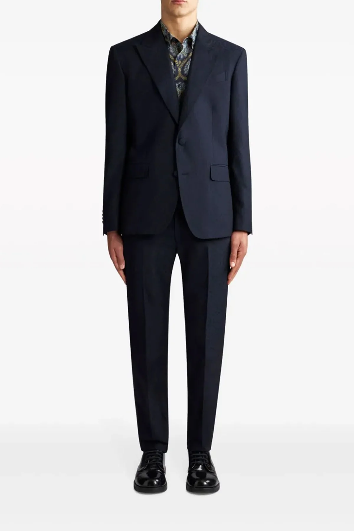 ETRO 50 single-breasted blazer in jacquard cotton and wool