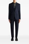 single-breasted blazer in jacquard cotton and wool