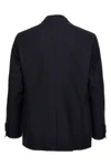 single-breasted blazer in jacquard cotton and wool
