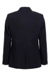 decorative basting double-breasted cashmere blazer