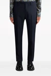 jacquard cotton and wool trousers