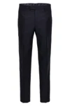 jacquard cotton and wool trousers