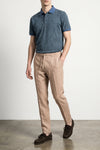 joggers in flamed linen blend twill