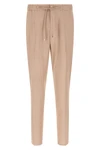 joggers in flamed linen blend twill