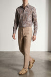 all-over floral paisley floral satin shirt